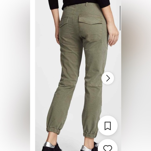 Nili Lotan Military Green Cotton Jogger Women’s Size 2 - Picture 2 of 10